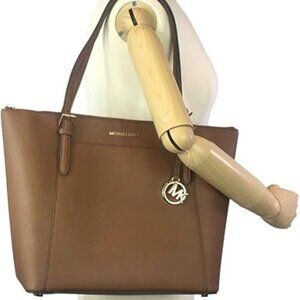 Michael Kors Ciara LG Leather Tote Bag - Brown - Very Good Preloved Condition